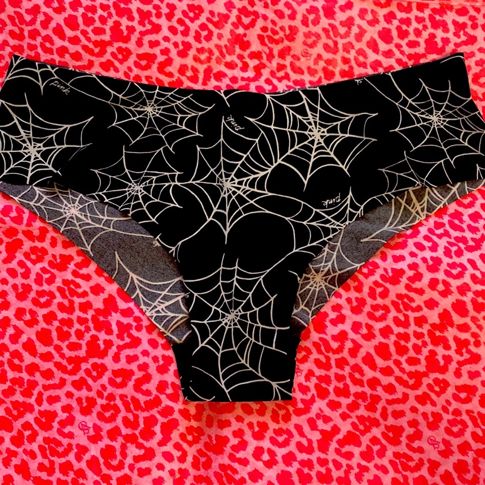 PINK Sexy Cheekster Halloween Spider Webs L NWT - Picture 1 of 2